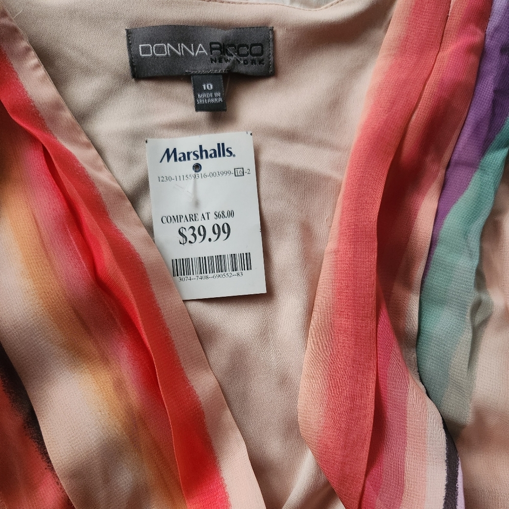 Donna Ricco Multicolor Striped Maxi Dress - Picture 6 of 6